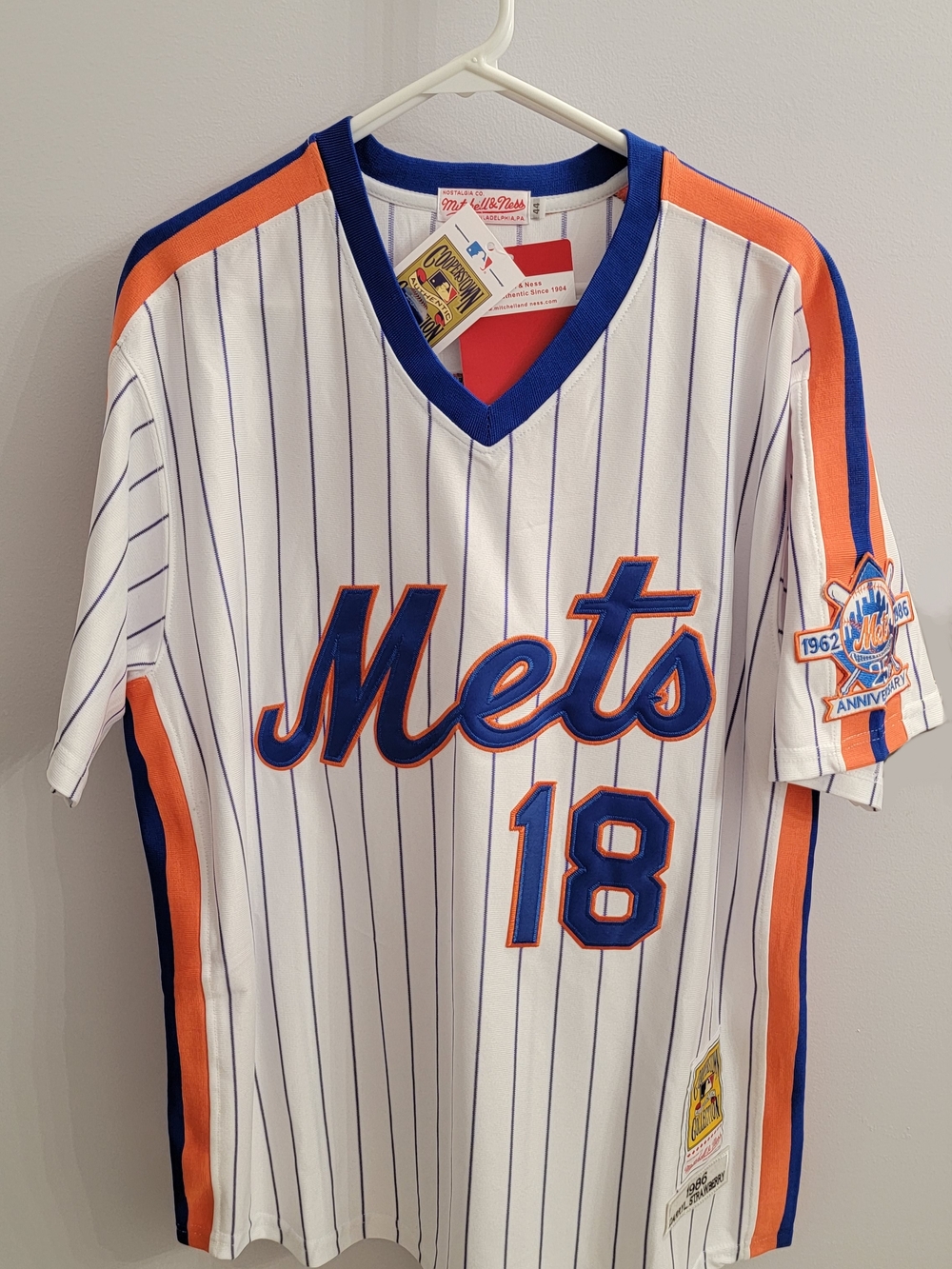 Mitchell & Ness NY METS, #18 Strawberry, 25th Anniversary, Size 44 (LG)